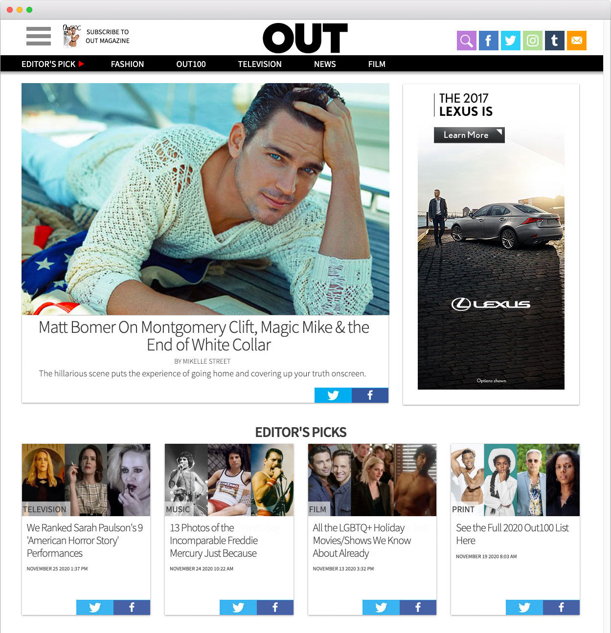 Out — Home Page
