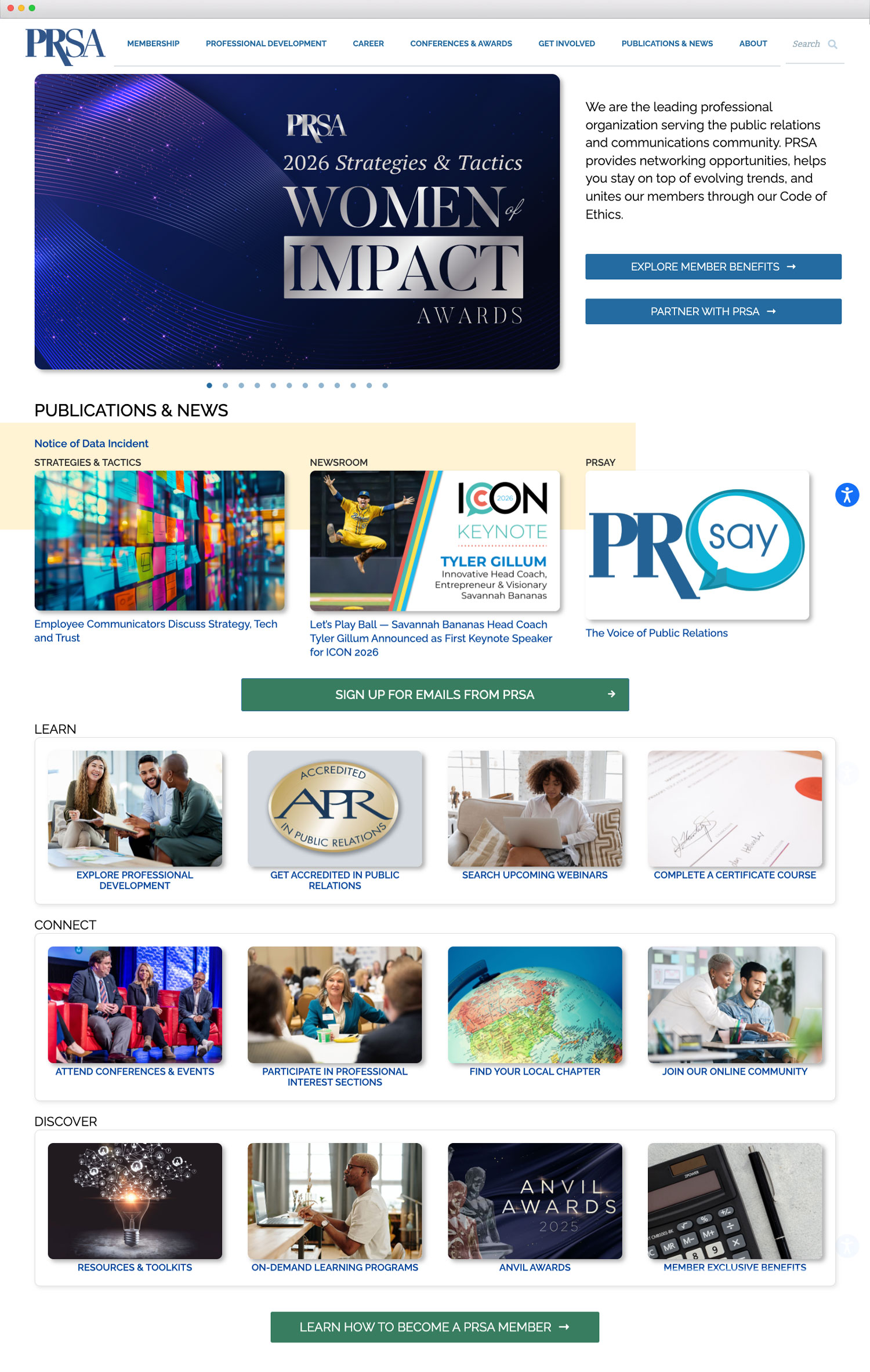 PRSA.org Home Page